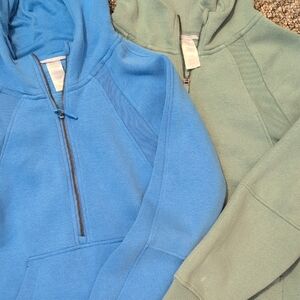 Blue and Green Jockey Hoodies